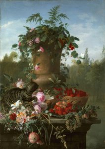 FA de Bruycker, ainda vida com flores e frutos